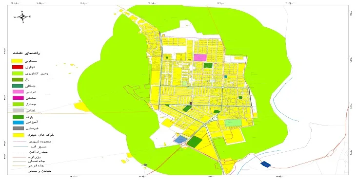 نقشه شیپ فایل (GIS) شهر سرخس 1404 + عکس با کیفیت