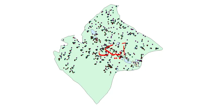دانلود نقشه شیپ فایل جمعیت نقاط شهری و روستایی شهرستان آبیک از سال 1335 تا 1395