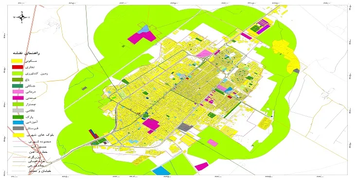 نقشه شیپ فایل (GIS) شهر مرودشت 1404 + عکس با کیفیت