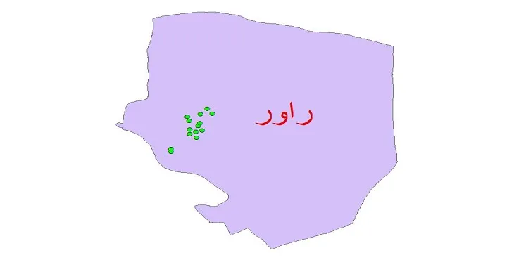 دانلود نقشه شیپ فایل کیفیت آب چاه های شهرستان راور