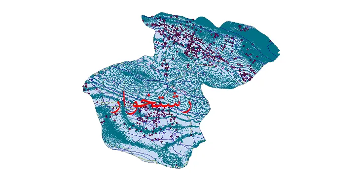 دانلود نقشه های شیپ فایل شهرستان رشتخوار + کاملترین لایه GIS