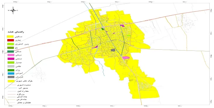 نقشه شیپ فایل (GIS) شهر کردکوی 1404 + عکس با کیفیت