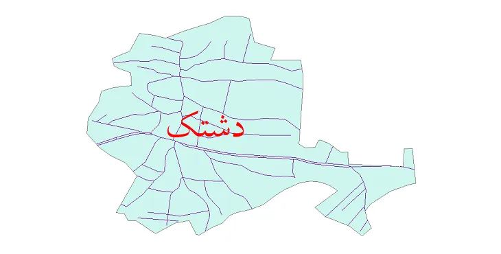 دانلود نقشه شیپ فایل شبکه معابر شهر دشتک