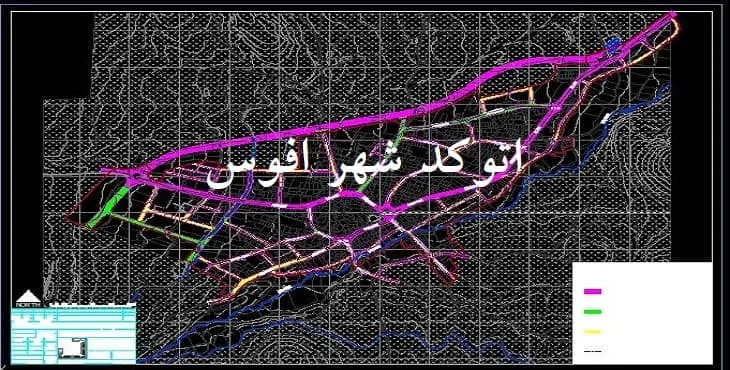دانلود نقشه اتوکد (Autocad) شهر افوس سال 90