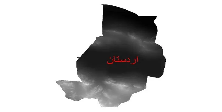 دانلود نقشه دم (DEM) شهرستان اردستان | دقت 30 متر