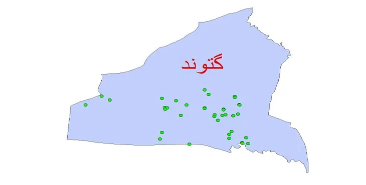 دانلود نقشه شیپ فایل کیفیت آب چاه های شهرستان گتوند