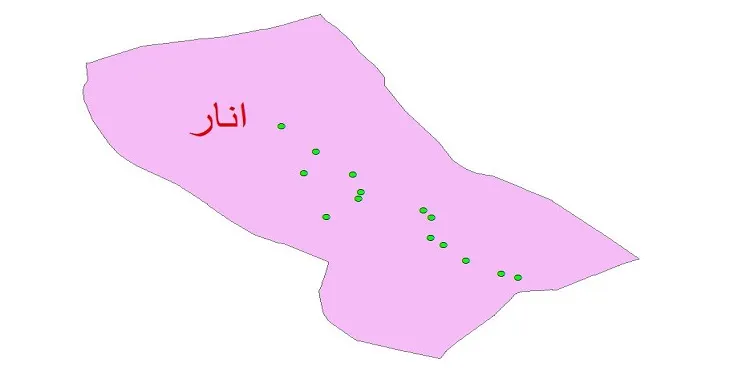 دانلود نقشه شیپ فایل کیفیت آب چاه های شهرستان انار