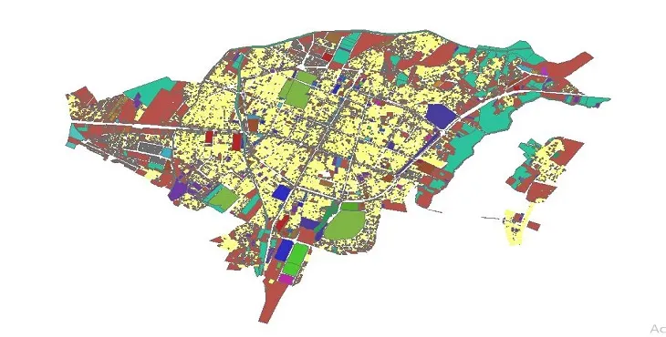دانلود نقشه شیپ فایل کاربری اراضی شهر بجنورد