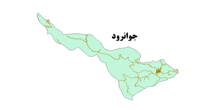 جدیدترین نقشه شیپ فایل راه های شهرستان جوانرود + PDF