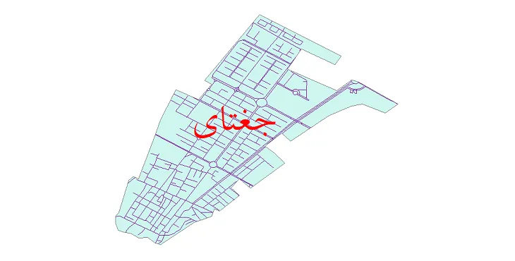 دانلود نقشه شیپ فایل شبکه معابر شهر جغتای