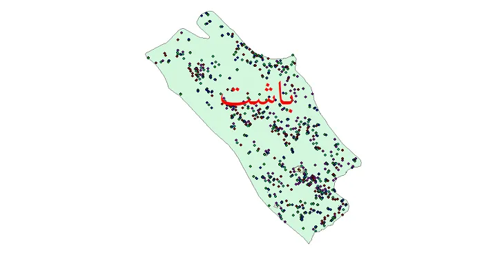 دانلود نقشه شیپ فایل جمعیت نقاط شهری و روستایی شهرستان باشت از سال 1335 تا 1395