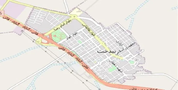 دانلود نقشه شهر بیدخت + pdf با کیفیت بالا