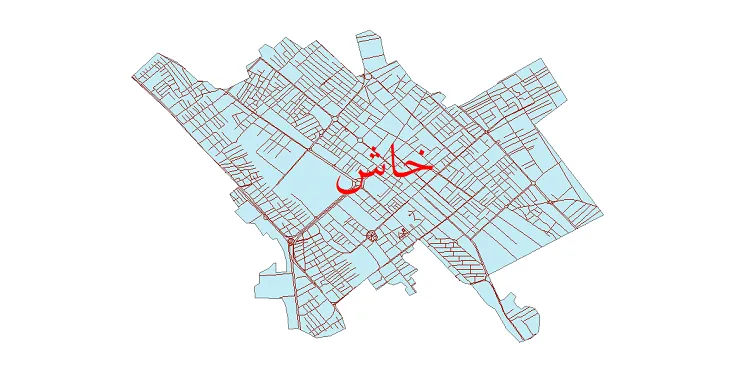 دانلود نقشه شیپ فایل شبکه معابر شهر خاش