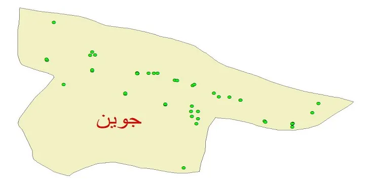 دانلود نقشه شیپ فایل کیفیت آب چاه های شهرستان جوین