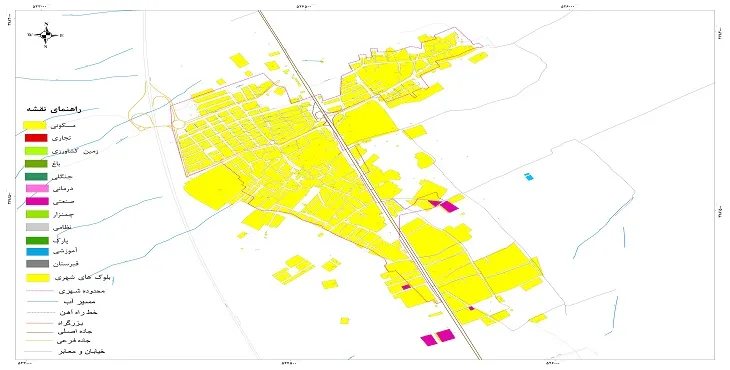 نقشه شیپ فایل (GIS) شهر مشکات 1404 + عکس با کیفیت