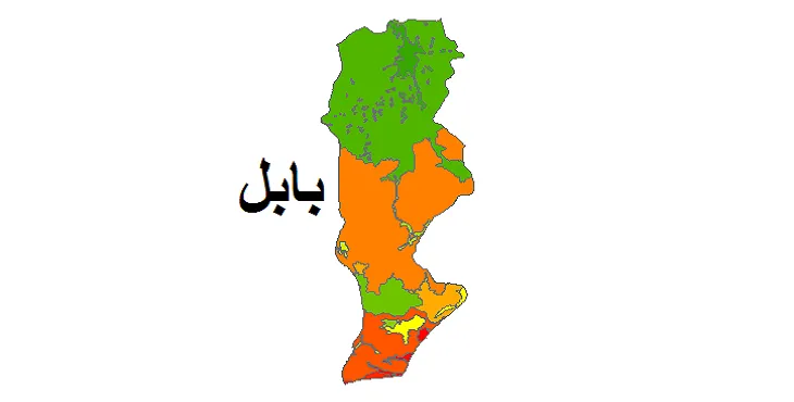 بروزترین نقشه شیپ فایل کاربری اراضی شهرستان بابل + PDF