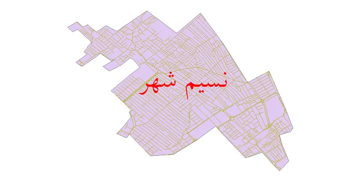 دانلود نقشه شیپ فایل بلوک آماری سال ۱۳۹۰ نسیم شهر