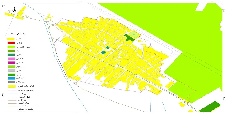 نقشه شیپ فایل (GIS) سفید شهر سال 1404 + عکس با کیفیت