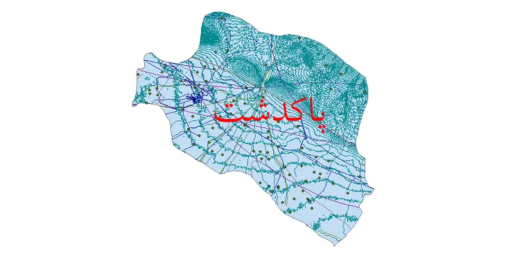 دانلود نقشه های شیپ فایل شهرستان پاکدشت + کاملترین لایه GIS