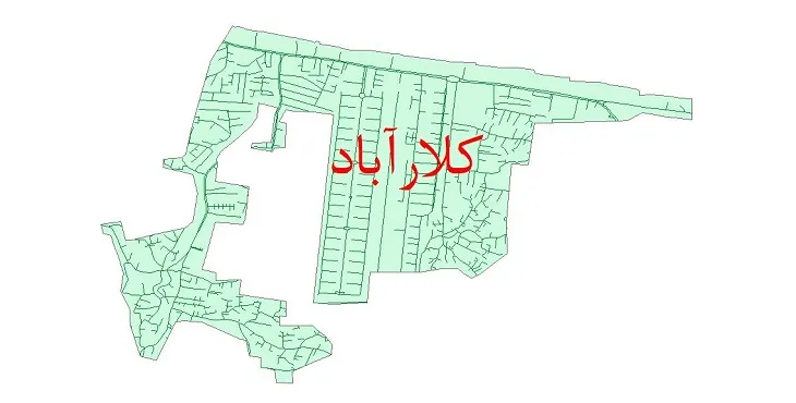 دانلود نقشه شیپ فایل شبکه معابر شهر کلارآباد
