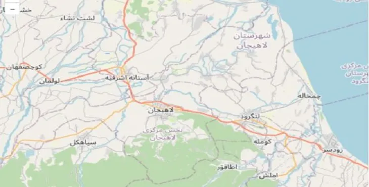 دانلود نقشه شهرستان لاهیجان + pdf با کیفیت بالا