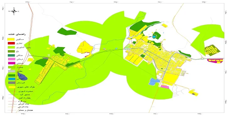 نقشه شیپ فایل (GIS) شهر قادرآباد 1404 + عکس با کیفیت