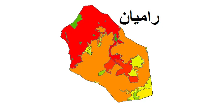 بروزترین نقشه شیپ فایل کاربری اراضی شهرستان رامیان + PDF