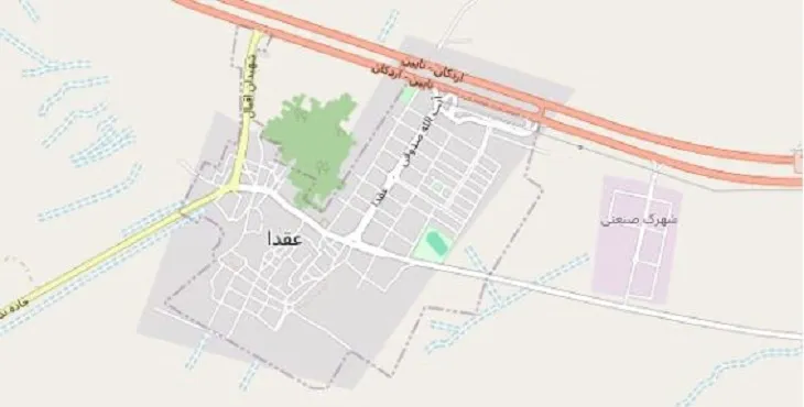 دانلود نقشه شهر عقدا + pdf با کیفیت بالا