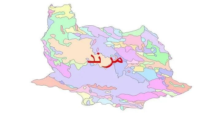 نقشه شیپ فایل (GIS) زمین شناسی شهرستان مرند
