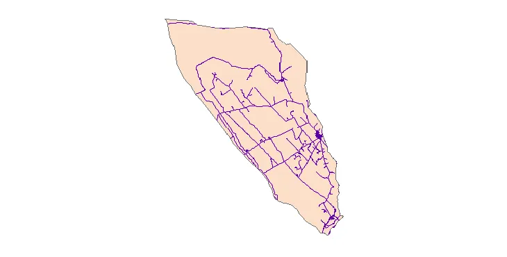 جدیدترین نقشه شیپ فایل راه های شهرستان هیرمند + PDF