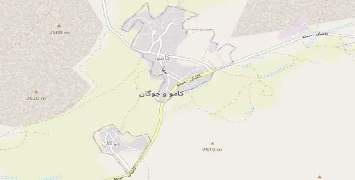 دانلود نقشه شهر کامو و چوگان + pdf با کیفیت بالا