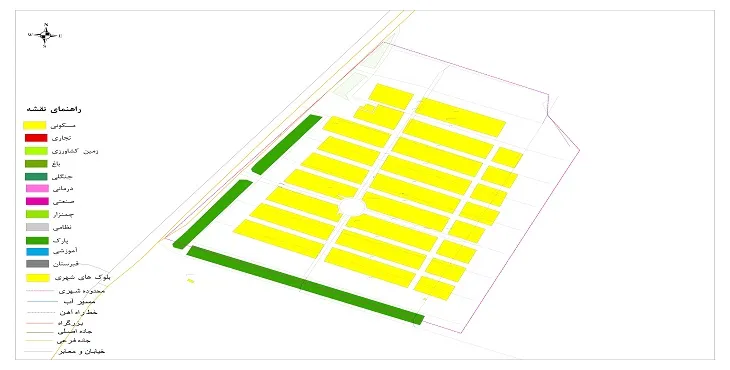نقشه شیپ فایل (GIS) شهر چغامیش 1404 + عکس با کیفیت