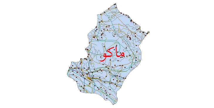 دانلود نقشه های شیپ فایل شهرستان ماکو + کاملترین لایه GIS