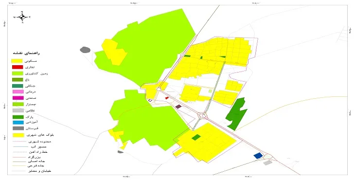 نقشه شیپ فایل (GIS) شهر دیهوک 1404 + عکس با کیفیت