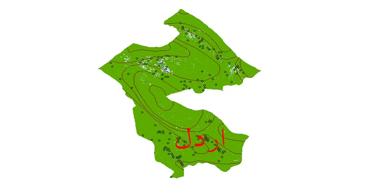 دانلود نقشه های شیپ فایل شهرستان اردل + کاملترین لایه GIS