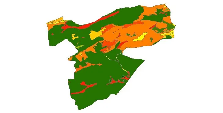 بروزترین نقشه شیپ فایل کاربری اراضی شهرستان گرمه + PDF