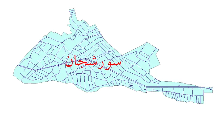 دانلود نقشه شیپ فایل شبکه معابر شهر سورشجان