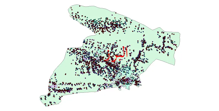 شیپ فایل جمعیت نقاط شهری و روستایی استان البرز از سال 35 تا 95