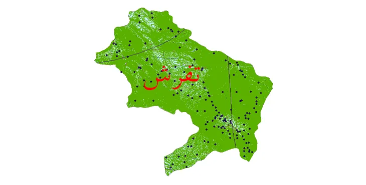 دانلود نقشه های شیپ فایل شهرستان تفرش + کاملترین لایه GIS