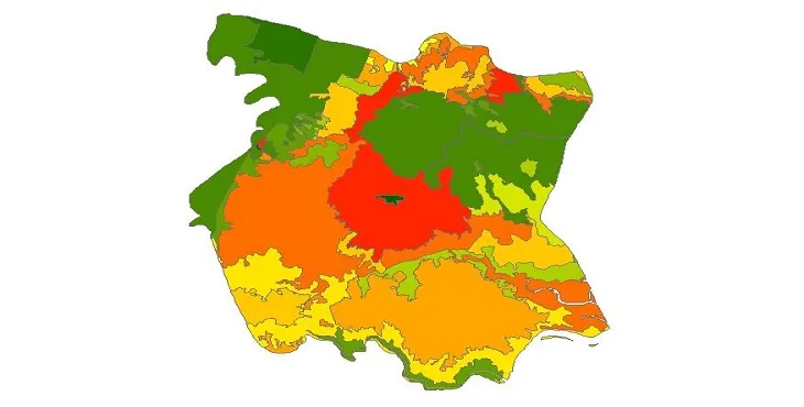 بروزترین نقشه شیپ فایل کاربری اراضی شهرستان شادگان + PDF