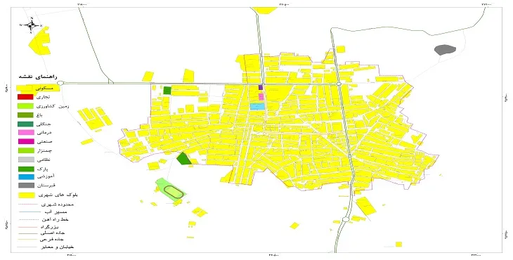 نقشه شیپ فایل (GIS) شهر لالی 1404 + عکس با کیفیت