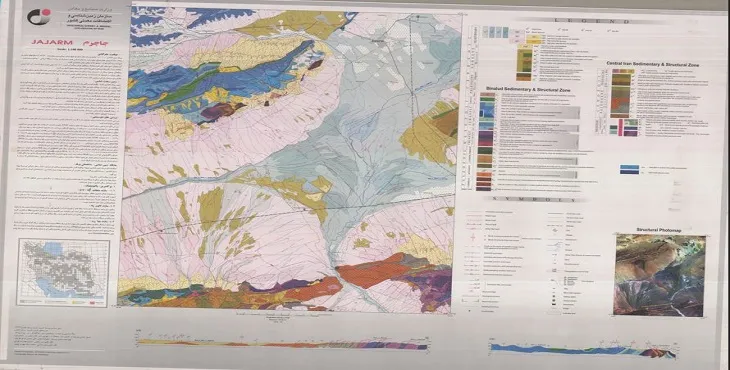 نقشه زمین‌ شناسی محدوده شهری جاجرم + تصویر با کیفیت بالا