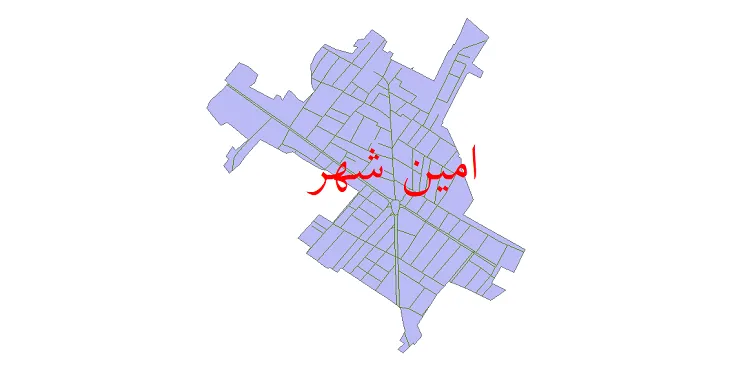 دانلود نقشه شیپ فایل شبکه معابر امین شهر
