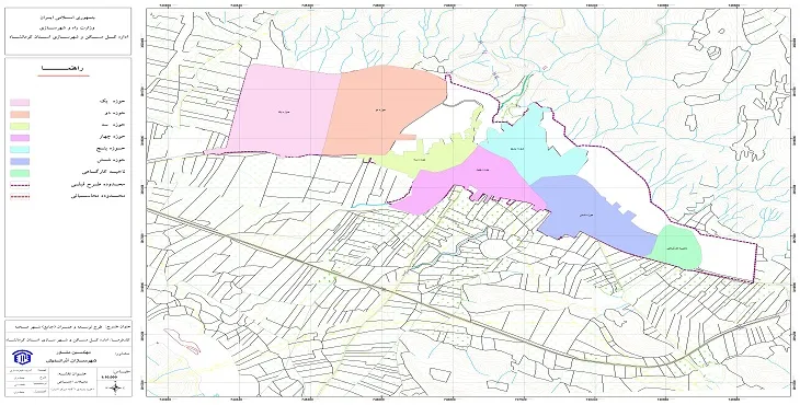 نقشه محدوده شهر صحنه | کیفیت بالا