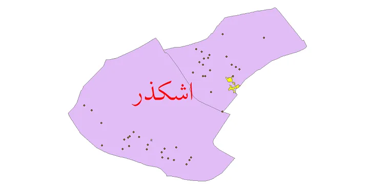دانلود نقشه شیپ فایل (GIS) تقسیمات سیاسی شهرستان اشکذر سال 1400