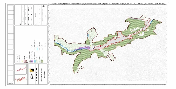 نقشه محدوده و حریم شهر پل سفید | کیفیت بالا