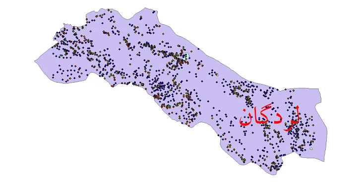 دانلود نقشه جمعیت نقاط شهری و روستایی شهرستان لردگان از سال 1335 تا 1395