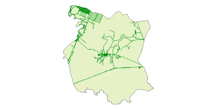جدیدترین نقشه شیپ فایل راه های شهرستان شادگان + PDF