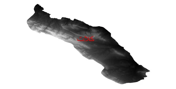 دانلود نقشه دم (DEM) شهرستان کلات | دقت 30 متر