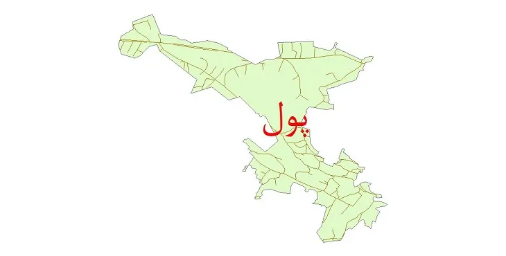 دانلود نقشه شیپ فایل شبکه معابر شهر پول